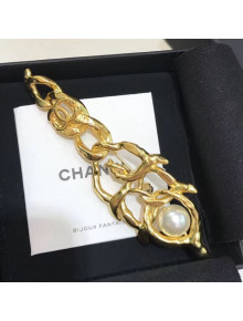 Chanel Vintage Metal Pearl Brooch AB3134 2019