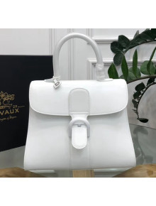Delvaux Brillant MM Top Handle Bag in Box Calf Leather White 2020