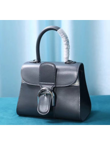 Delvaux Brillant Mini Mirage Top Handle Bag in Box Calf Leather Silver/Grey 2020