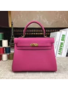 Hermes Kelly 25cm Original Togo Leather Bag Rosy