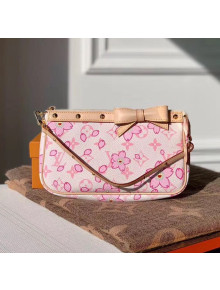 Louis Vuitton Sakura Print Canvas Samll Pouch Bag M67760 Pink 2020