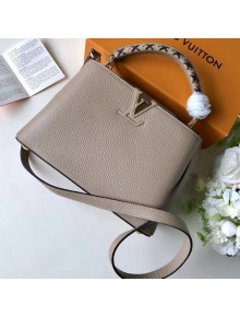 Louis Vuitton Taurillon Leather Capucines BB Bag M52384 Galet Gray 2019