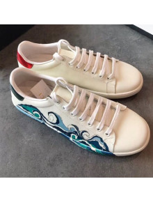Gucci Ace Sneaker with Wave White 2019(For Women and Men)