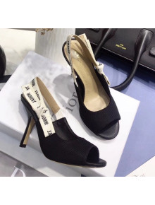 Dior J'Adior Technical Fabric Heeled Sandal 9.5cm Heel Black 2020