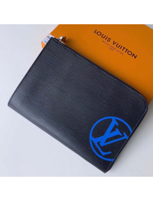 Louis Vuitton Epi Leather Pochette Jour PM Pouch With Oversized LV M62646 Blue 