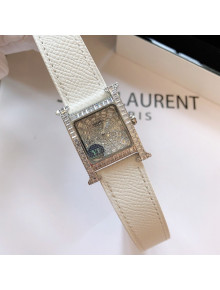 Hermes H-Our Crystal Watch 26cm White 2021 08