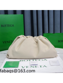 Bottega Veneta Large Pouch Soft Voluminous Clutch Bag Plaster White 2021 576227L