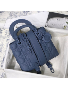 Dior Lady Dior My ABCDior Small Bag in Dark Blue Ultramatte Cannage Calfskin 20202