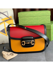 Gucci Horsebit 1955 Shoulder Bag 602204 Red/Yellow 2021
