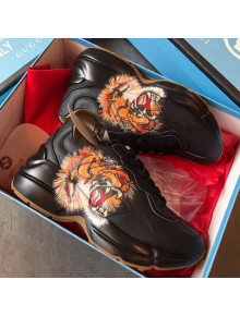 Gucci Rhyton Sneakers with Tiger Head 548635 Black (For Women and Men)