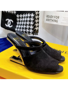 Fendi First Suede High-Heel Sandals 8cm Black 2021
