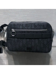Dior Men's Camera Shoulder Bag in Black Dior Oblique Jacquard 2019