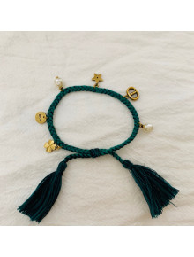 Dior Beach Charm Bracelet in Woven Cotton 2021 03