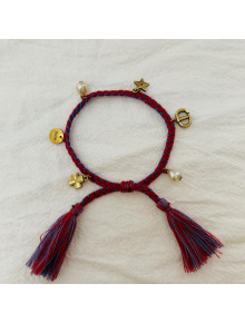 Dior Beach Charm Bracelet in Woven Cotton 2021 05