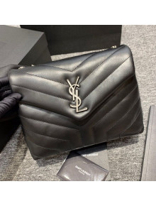 Saint Laurent Loulou Small Bag in "Y" Matelasse Leather 494699 Black/Silver