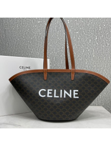 Celine Medium Couffin Shopping Bag in Brown Triomphe Canvas 2021
