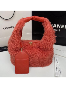 Chanel Wool Small Hobo Bag AS2320 Red 2020