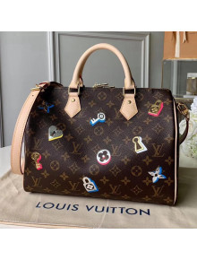 Louis Vuitton Monogram Canvas Love Lock Speedy Bandoulière 30 Bag M44365 2019