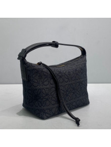 Loewe Small Cubi bag in Anagram jacquard and calfskin Dark Grey 2021