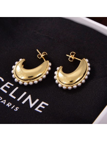Celine Pearl Hoop Earrings 2021 110896