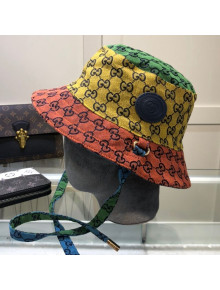 Gucci Multicolor GG Canvas Bucket Hat 2021 06
