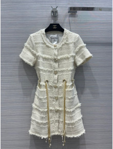 Chanel Tweed Dress with Chians and Pearls CHD40104 2022