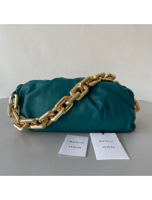 Bottega Veneta The Chain Pouch Bag with Square Ring Chain Strap Mallard Blue 2021