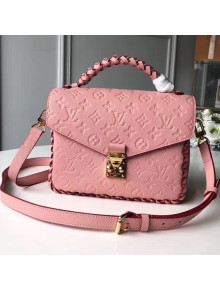 Louis Vuitton Braided Monogram Empreinte Leather Pochette Metis Bag Pink F/W2018