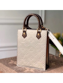 Louis Vuitton Petit Sac Plat Mini Bag in Silver Monogram Vernis Metallic Leather M90564 2020