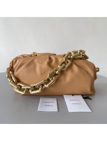 Bottega Veneta The Chain Pouch Bag with Square Ring Chain Strap Almond Beige 2021