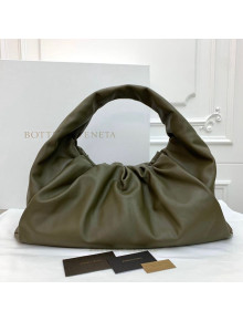 Bottega Veneta Large BV Jodie Leather Hobo Bag Dark Green 2020