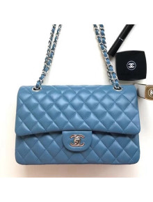 Chanel Lambskin Medium Classic Flap Bag A1112 Blue