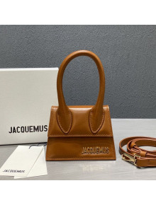 Jacquemus Le Chiquito Mini Top Handle Bag in Smooth Leather Brown 2021