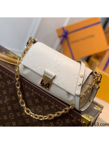 Louis Vuitton Favorite Shoulder Bag in Monogram Empreinte Leather M45813 White 2021