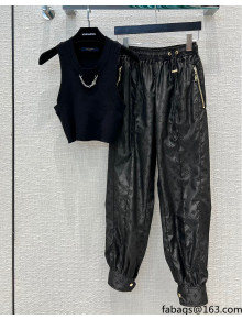 Louis Vuitton Vest and Pants LVVP40112 Black 2022