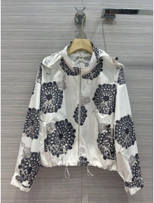 Hermes Print Cotton Jacket White 2022 031201