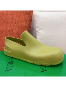 Bottega Veneta Rubber Puddle Slingback Flat Shoe Green 2021
