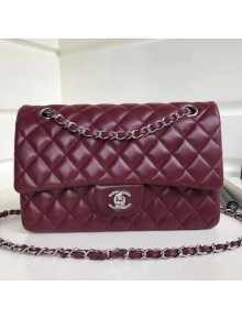 Chanel Lambskin Medium Classic Flap Bag A1112 Burgundy