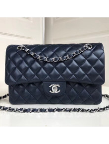Chanel Lambskin Medium Classic Flap Bag A1112 Dark Blue