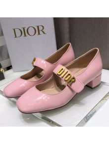 Dior Patent Calfskin Mary Janes Pumps Pink 2021
