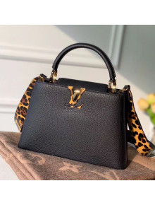 Louis Vuitton Capucines BB in Leopardskin Print and Taurillon Leather M57215 Black 2020