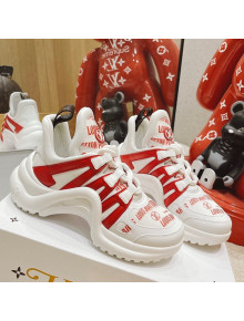Louis Vuitton LV Archlight Signature Print Sneakers White/Red 2021