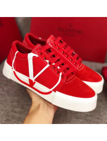Valentino VLogo Canvas Sneakers Red 2019