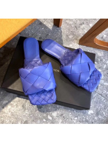 Bottega Veneta Lambskin BV LIDO Flat Sandals Violet 2020