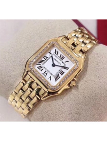 Cartier Medium Panthère de Cartier Watch With Crystal Gold 2020