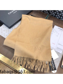 Chanel Cashmere Scarf 32x180cm Beige 2021 21100750