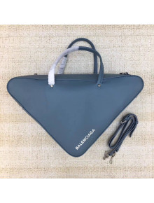 Blen Calfskin Medium Triangle Duffle Bag M Stone Blue 2017