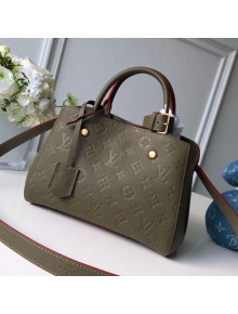 Louis Vuitton Montaigne BB Bag in Monogram Empreinte Embossed Leather M41053 Green 2021