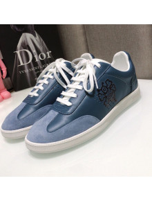 Dior Homme B01 Calfskin Suede Sneakers Blue 2021 02