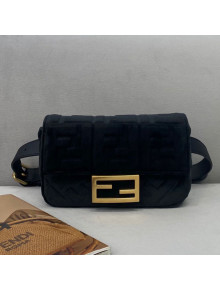 Fendi Baguette Velvet Belt Bag Black 2021